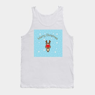 Rudolph the Red-Nosed Reindeer Merry Christmas - Santa Claus Tank Top